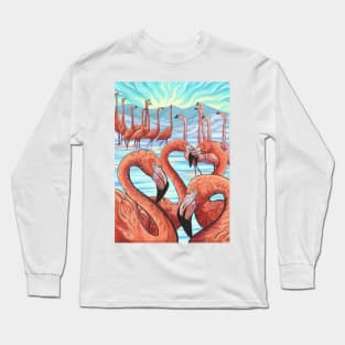 Flamingos Long Sleeve T-Shirt